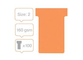 T-kaart Nobo nr.2 48mm oranje 100 stuks