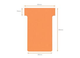 T-kaart Nobo nr.2 48mm oranje 100 stuks