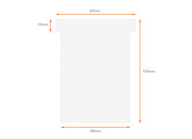 T-kaart Nobo nr.3 80mm wit 100 stuks