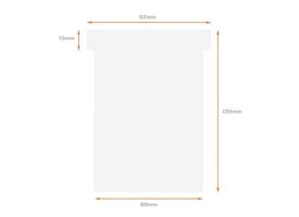 T-kaart Nobo nr.3 80mm wit 100 stuks