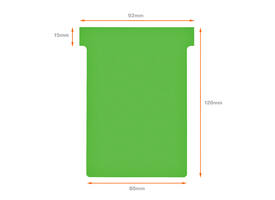T-kaart Nobo nr.3 80mm groen 100 stuks