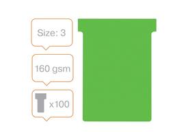 T-kaart Nobo nr.3 80mm groen 100 stuks