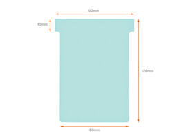 T-kaart Nobo nr.3 80mm blauw 100 stuks