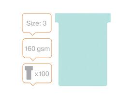 T-kaart Nobo nr.3 80mm blauw 100 stuks