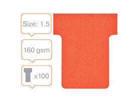T-kaart  Nobo nr 1.5 36mm rood 100 stuks