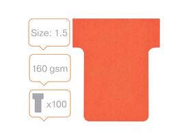 T-kaart  Nobo nr 1.5 36mm rood 100 stuks