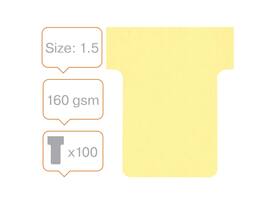 T-kaart Nobo nr. 1.5 36mm geel 100 stuks