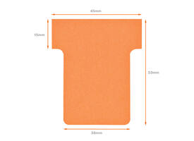 T-kaart Nobo nr 1.5 36mm oranje 100 stuks