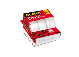 Plakband Scotch Crystal 600 19mmx7.5m transparant 2+1 gratis + handdispenser