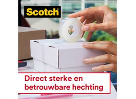 Plakband Scotch Crystal 600 19mmx7.5m transparant 2+1 gratis + handdispenser