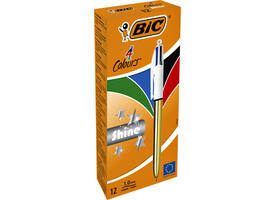 Balpen Bic 4kleuren shine medium goud