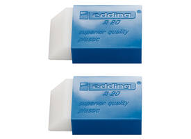 Gum edding R20 met kunststof blauwen houder 2 stuks