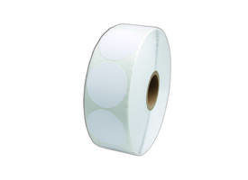 Etiket 50x50mm rond wit premanent K45, 2000rol