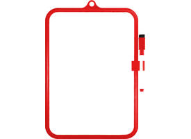 Whiteboard 19x26cm blanco/ruit met marker/wisser