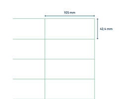 Etiket Rillprint 105x42.4mm 1400st
