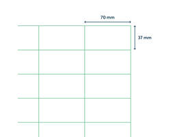 Etiket Rillprint 70x37mm 2400st