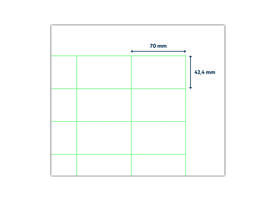 Etiket Rillprint 70x42.4mm 2100st