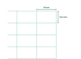 Etiket Rillprint 70x42.4mm 2100st