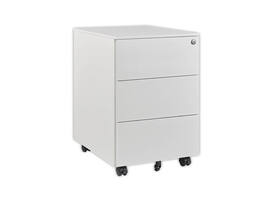 Ladeblok Euroseats 3 gelijke lade 50x39x60cm op wieltjes wit