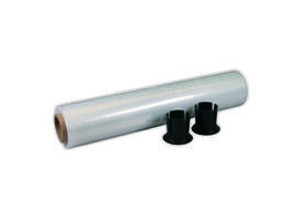 Wikkelfolie plus 450mmx300m 12mu OSC transparant + set plastic dispensers