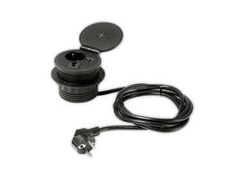 Inbouw powerbox 80mm rond met wireless charger
