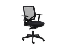 Bureaustoel "Easy" mesh rug zwart