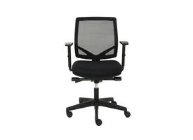 Bureaustoel "Easy" mesh rug zwart