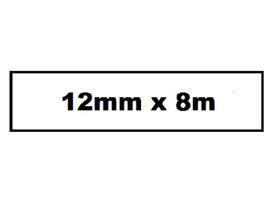Labeltape Quantore TZe-231 12mmx8m zwart op wit