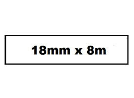 Labeltape Quantore TZe-241 18mmx8m wit/zwart