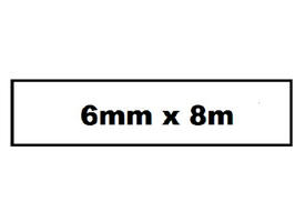 Labeltape Quantore TZe-211 6mmx8m zwart op wit