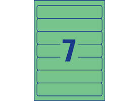 Rugetiket Avery smal 38x192mm zelfklevend groen