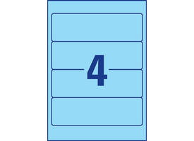 Rugetiket Avery breed 61x192mm zelfklevend blauw