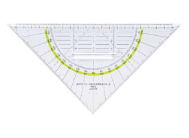 Geodriehoek Aristo 1555/2 225mm met greep transparant