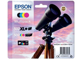 Inktcartridge Epson 502XL 502 T02W9 zwart + 3 kleuren