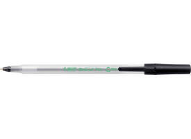 Balpen Bic Ecolutions round stic medium zwart