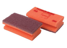 Schuurspons Scotch -Brite delicate oppervlakken 70x133mm rood 10 stuks