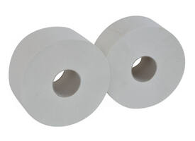 Toiletpapier Cleaninq T2 jumbo klein 2-laags 12x170m wit