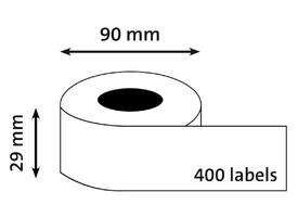 Labeletiket Quantore DK-11201 29x90mm adres wit 400 stuks