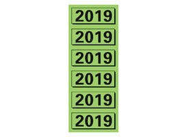 Rugetiket Elba 2019 57x25mm groen 120 stuks