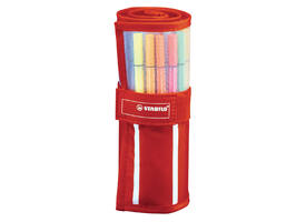 Fineliner STABILO pen 68/30 rollerset rood assorti set à 30 stuks
