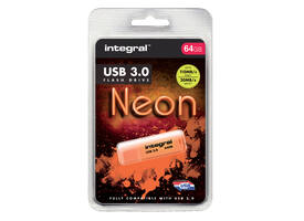 USB stick 3.0 Integral Neon USB-A 64GB oranje