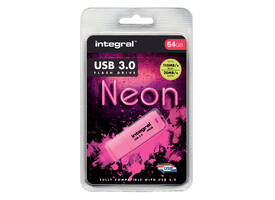 USB stick 3.0 Integral Neon USB-A 64GB roze