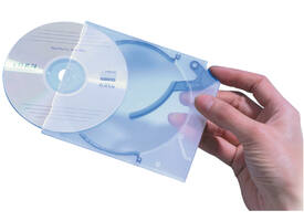 Cd opbergbox Quickflip standaard blauw 5 stuks
