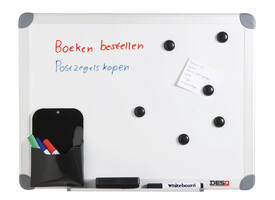 Whiteboard Desq 450x600mm in kunststof draagtas