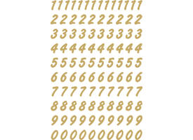 Etiket HERMA 4151 8mm getallen 0-9 goud op transparant 200 stuks