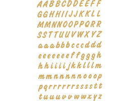 Etiket HERMA 4152 8mm letters A-Z goud op transparant 238 stuks