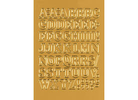 Etiket HERMA 4183 12mm letters A-Z goudfolie 50 stuks