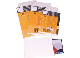 Envelop CleverPack karton A5 176x250mm wit pak à 5 stuks
