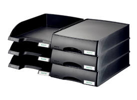 Brievenbak Leitz Plus met lade A4 maxi zwart