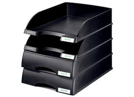 Brievenbak Leitz Plus met lade A4 maxi zwart